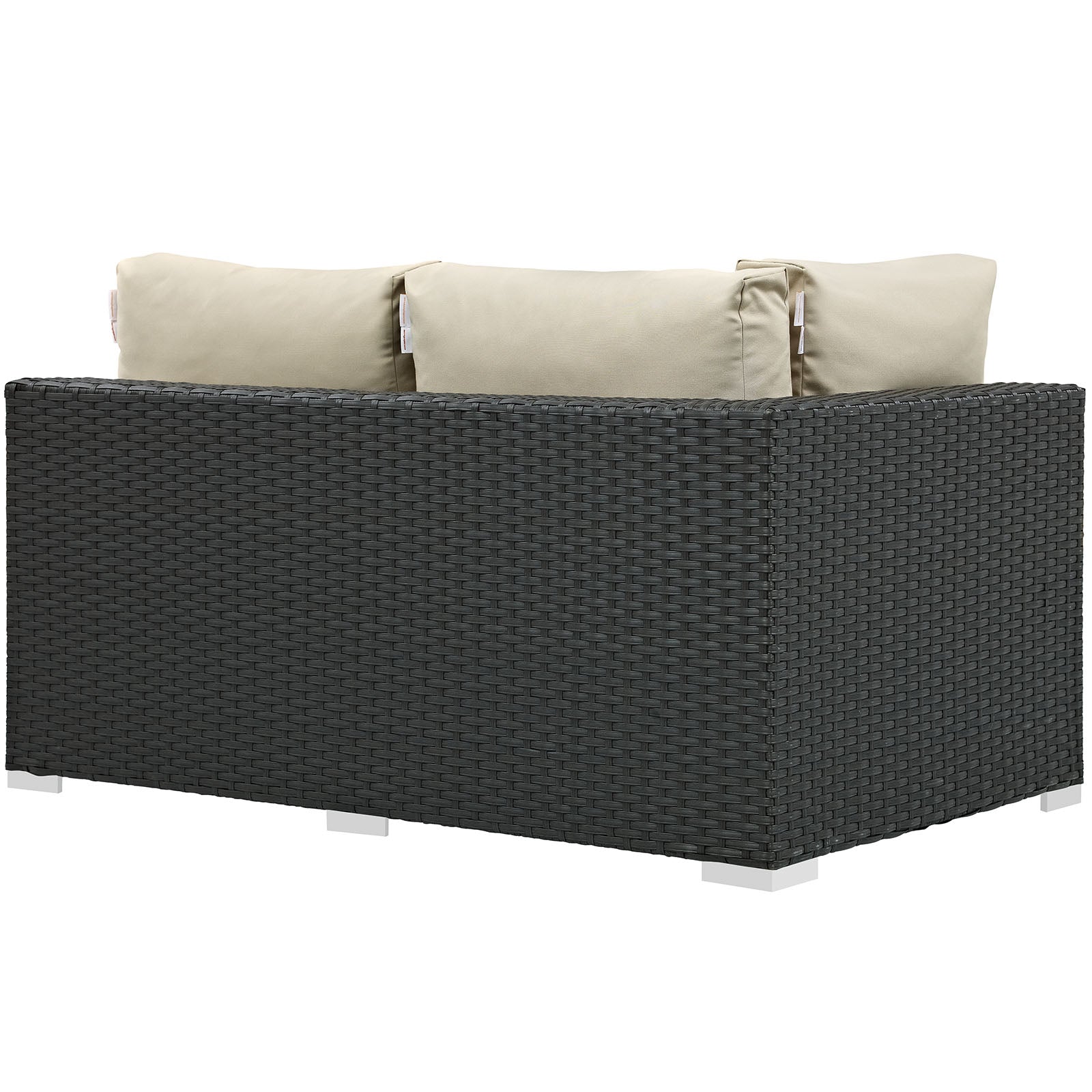 Comfortable and Durable Sojourn Outdoor Patio Left Arm Loveseat Upholstered with High - Quality Sunbrella® Fabric for Optimal Outdoor Relaxation