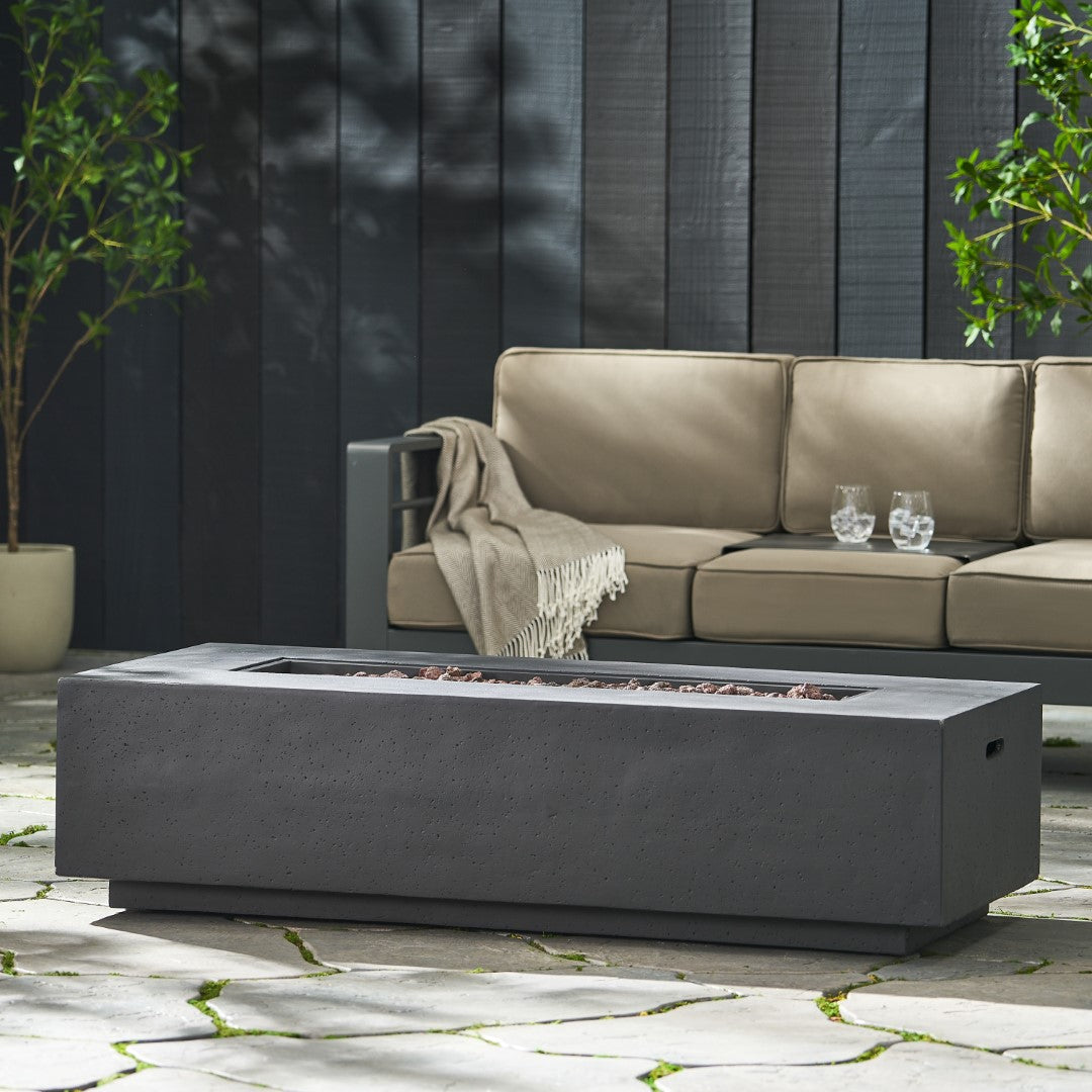 Christopher Knight Home® Contemporary Outdoor 50,000 BTU Concrete Fire Table for Outdoor Entertaining Areas