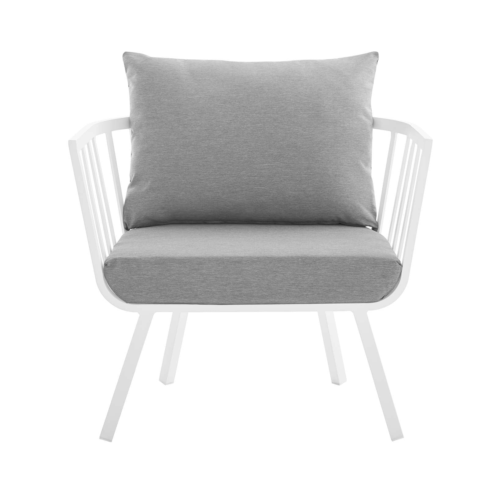 Stylish Riverside 5 Piece Outdoor Patio Aluminum Loveseat Set with Comfortable Plush Cushions for Memorable Gatherings