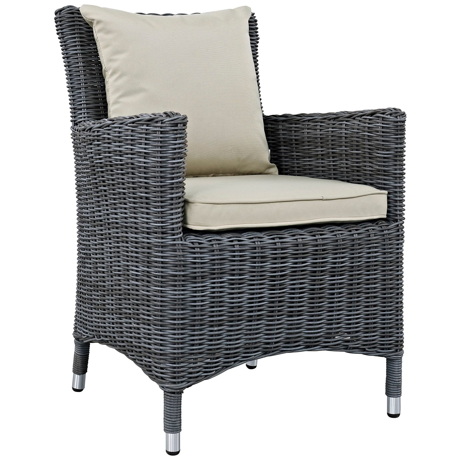 Exquisite Summon 4-Piece Outdoor Patio Dining Furniture Set Featuring Sunbrella® Fabric and Luxurious Plush Cushions for Maximum Comfort