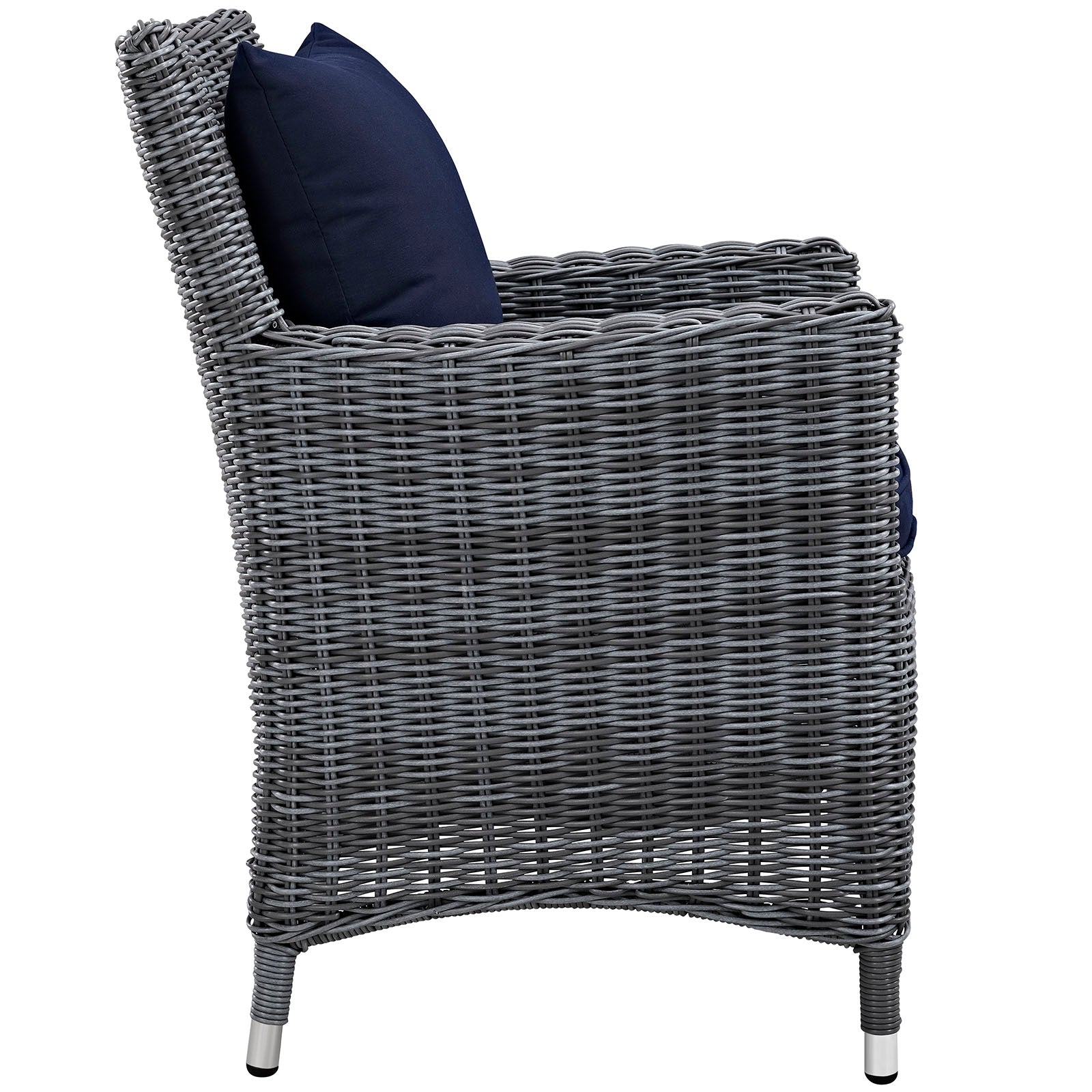 Exquisite Summon 4-Piece Outdoor Patio Dining Furniture Set Featuring Sunbrella® Fabric and Luxurious Plush Cushions for Maximum Comfort