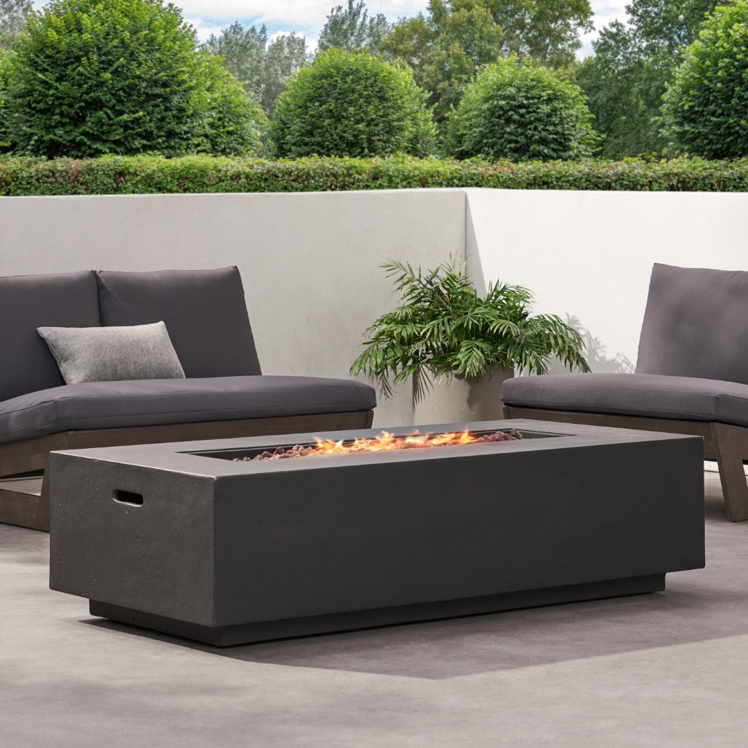 Christopher Knight Home® Contemporary Outdoor 50,000 BTU Concrete Fire Table for Outdoor Entertaining Areas