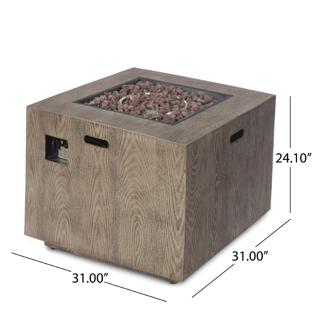 Christopher Knight Home® Wellington 33-Inch Square 50,000 BTU Propane Fire Pit