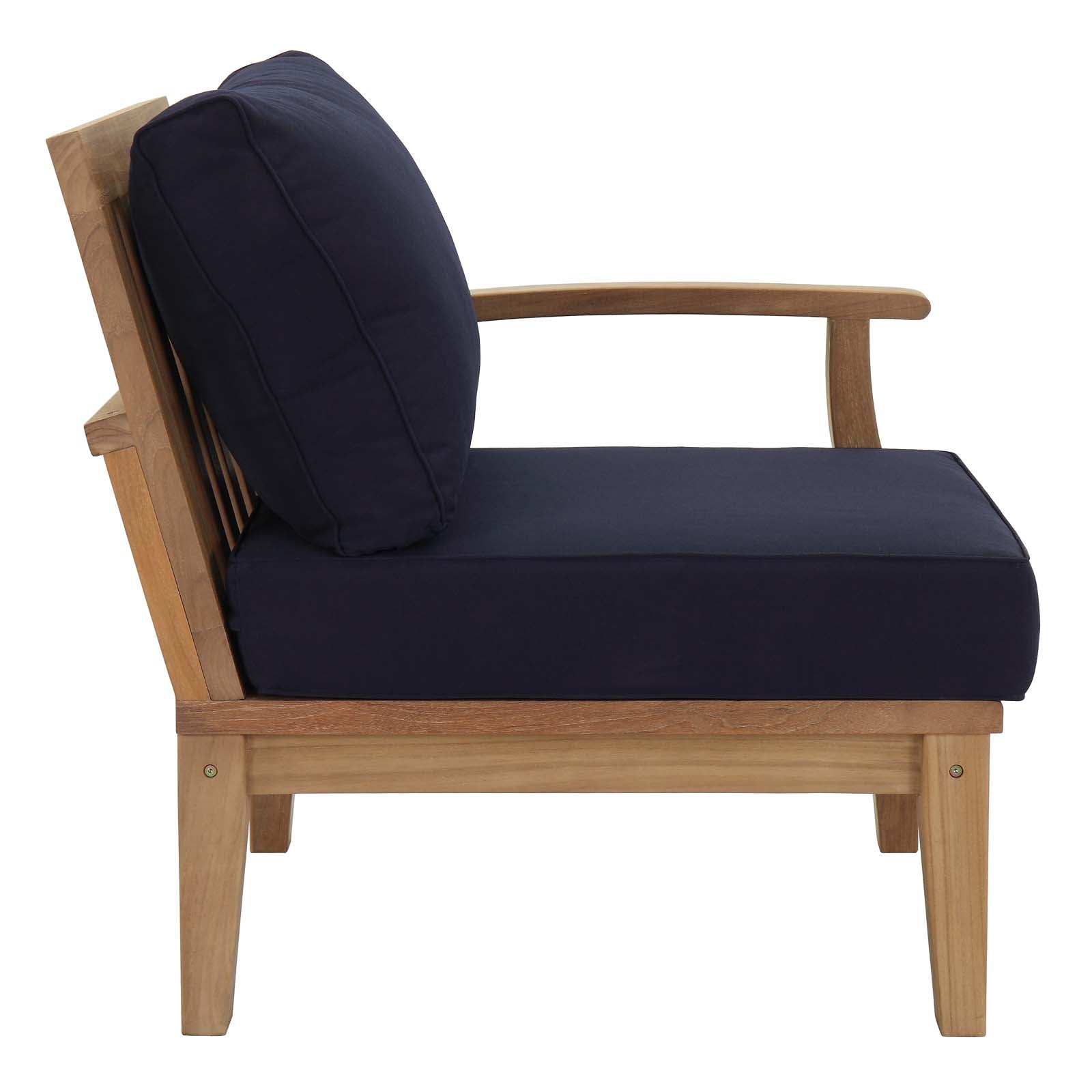 EEI-1480 Marina 10-Piece Premium Teak Outdoor Patio Furniture Set with All-Weather-Resistant Cushions