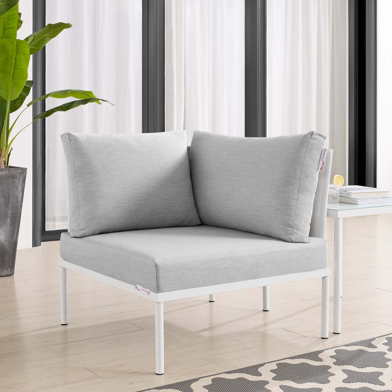 Harmony All-Weather Outdoor Patio Corner Chair with Comfortable Sunbrella® Cushions