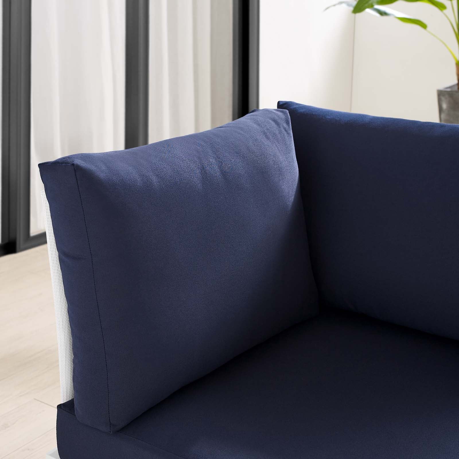 Harmony All-Weather Outdoor Patio Corner Chair with Comfortable Sunbrella® Cushions