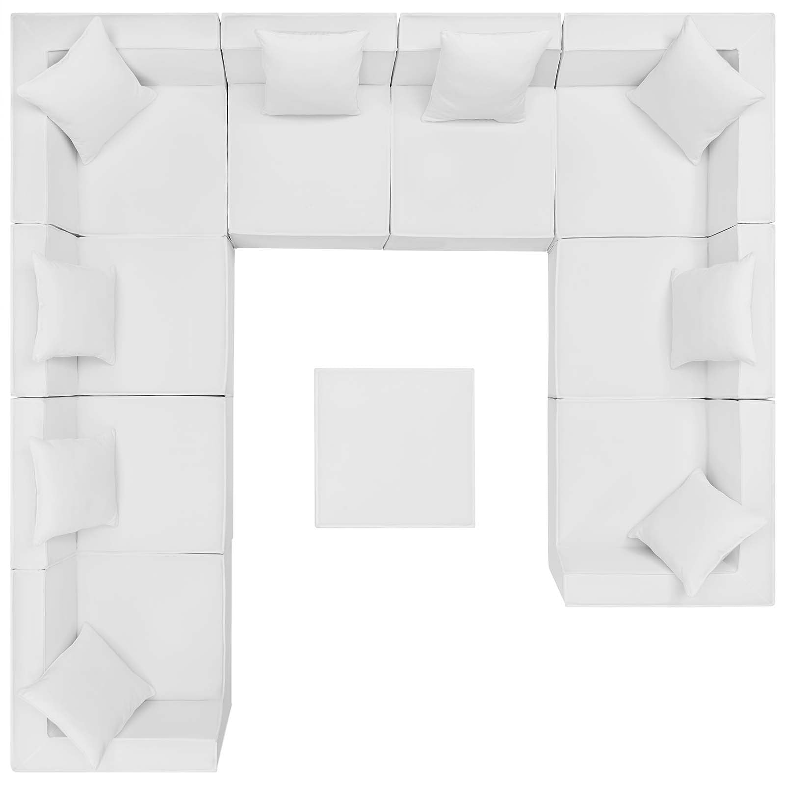 Saybrook Modern All-Weather 10-Piece Outdoor Sectional Sofa Set for a Relaxing Patio Retreat