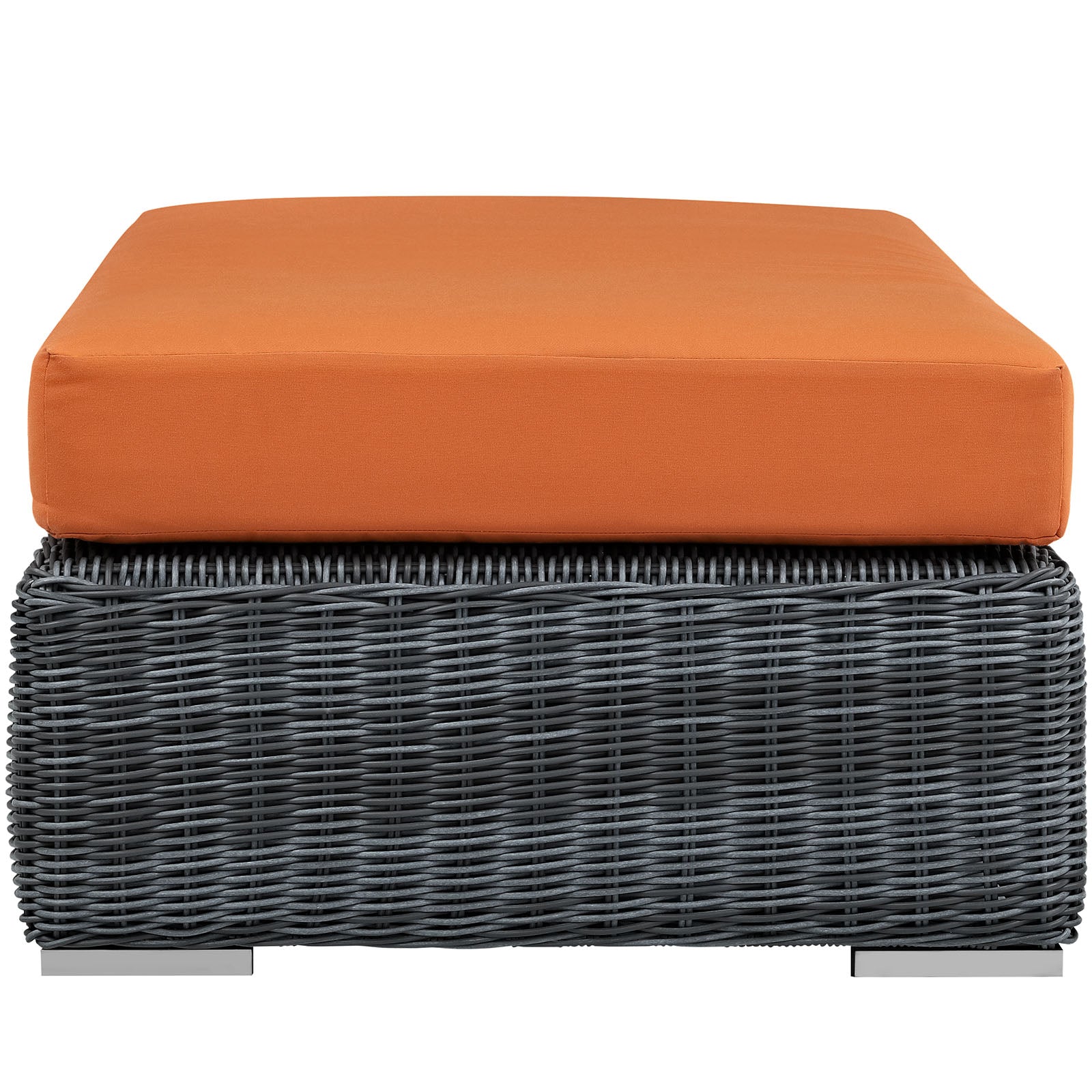Stylish and Durable Summon Outdoor Patio Rectangle Ottoman Crafted with Premium Sunbrella® Fabric for All-Weather Comfort
