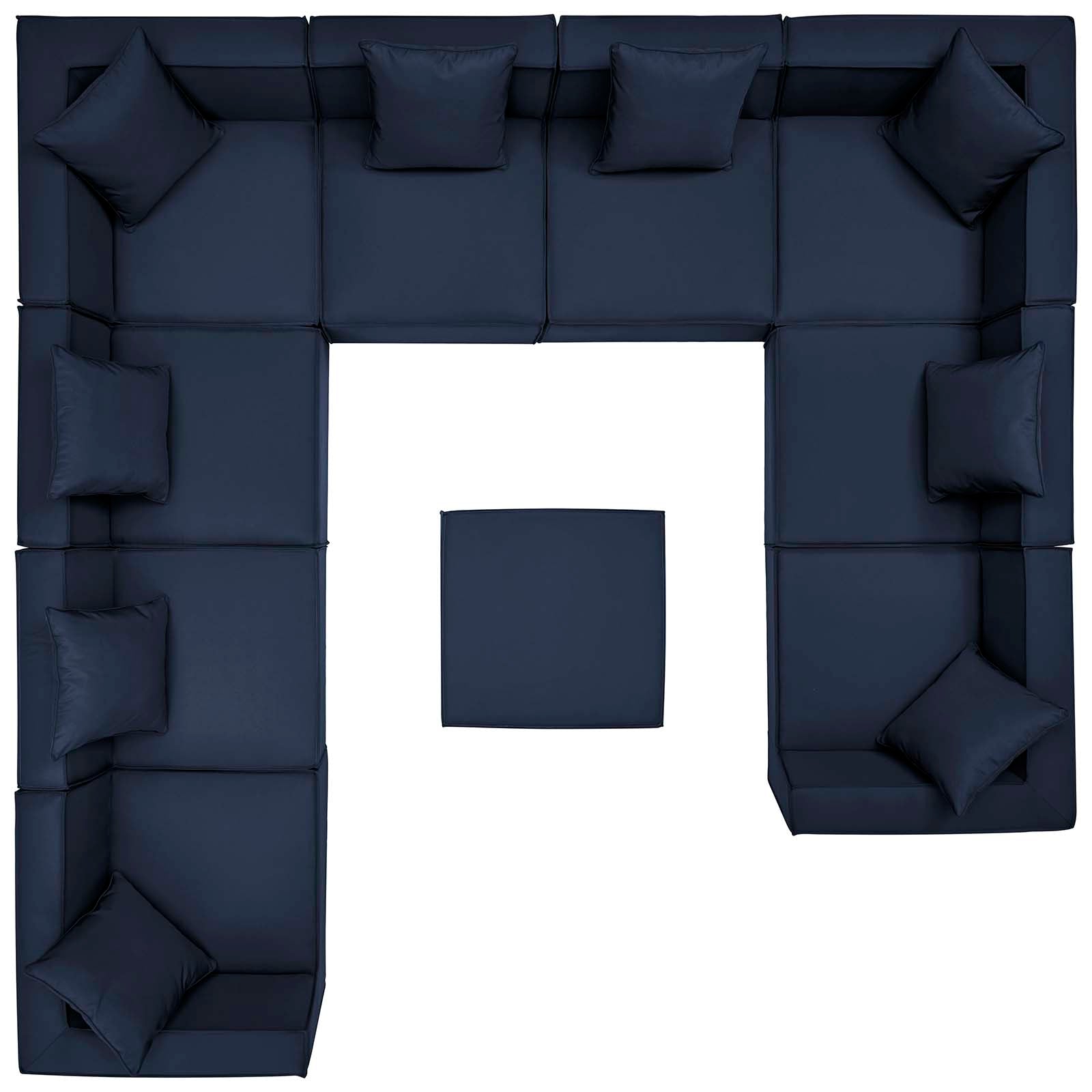 Saybrook Modern All-Weather 10-Piece Outdoor Sectional Sofa Set for a Relaxing Patio Retreat