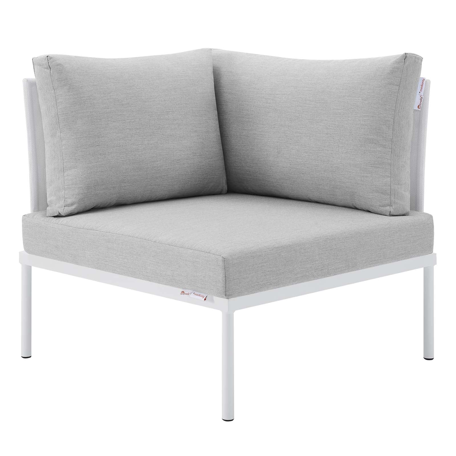 Harmony Outdoor Patio All-Weather Corner Chair with Sunbrella® Cushions for Stylish Comfort