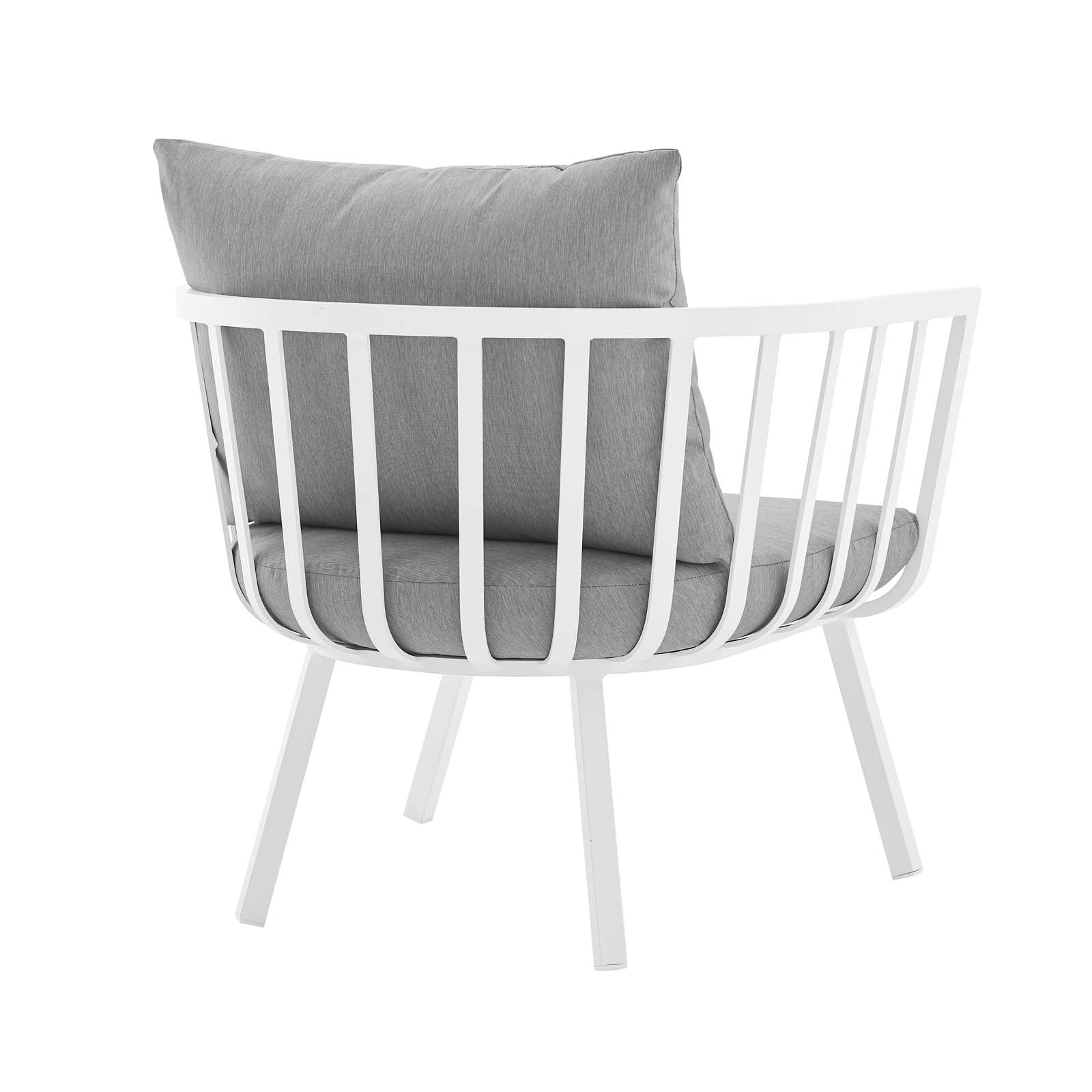 Stylish Riverside 5 Piece Outdoor Patio Aluminum Loveseat Set with Comfortable Plush Cushions for Memorable Gatherings