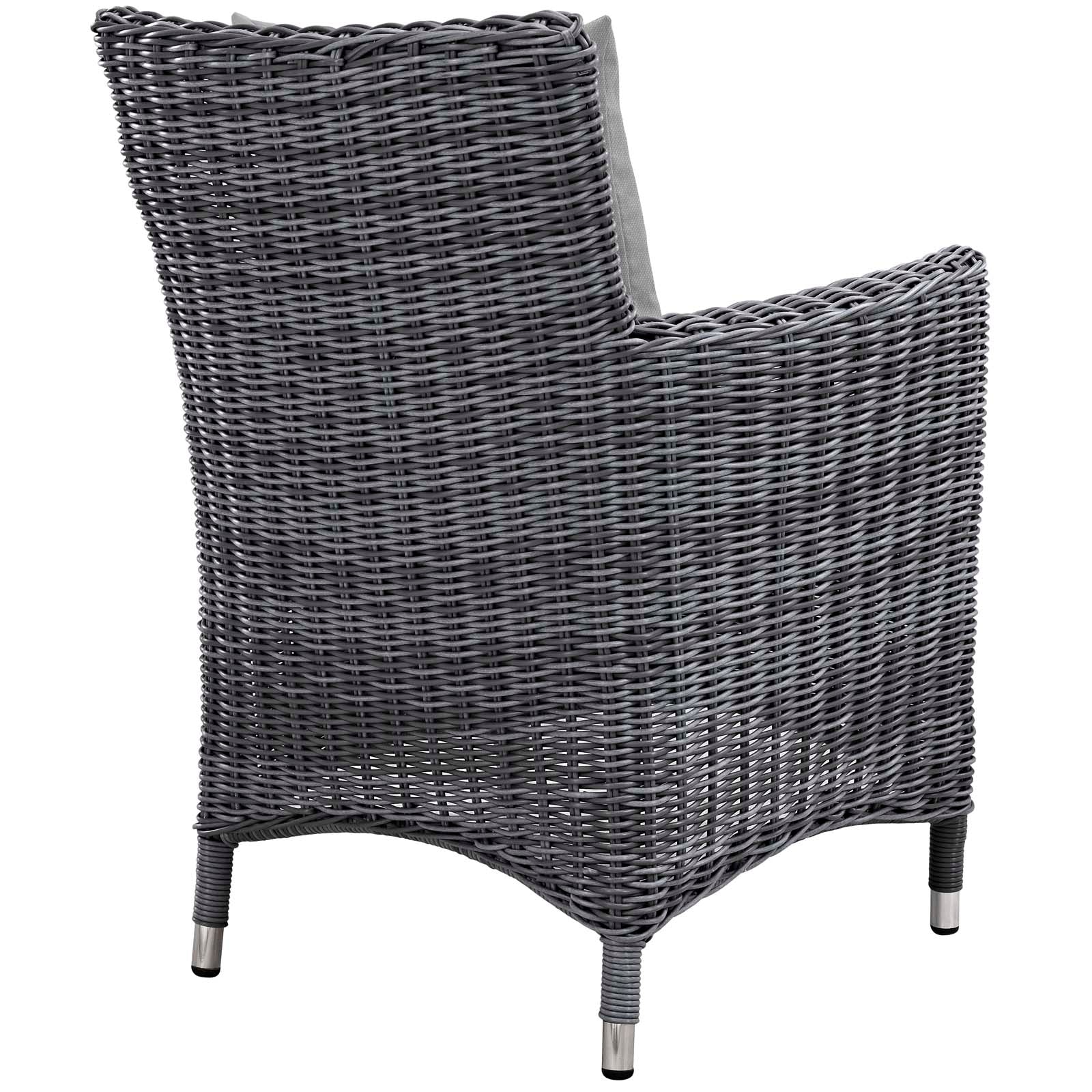 Exquisite Summon 4-Piece Outdoor Patio Dining Furniture Set Featuring Sunbrella® Fabric and Luxurious Plush Cushions for Maximum Comfort