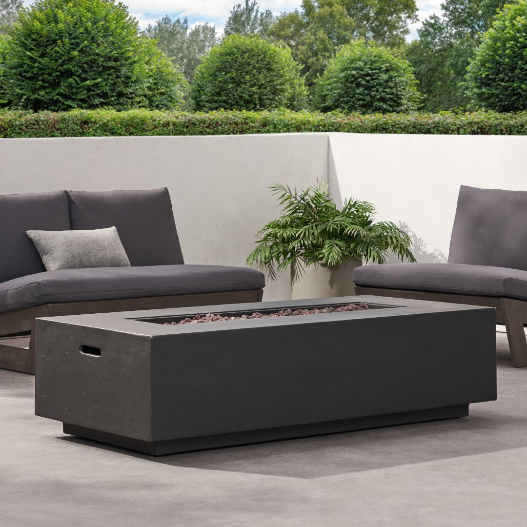Christopher Knight Home® Contemporary Outdoor 50,000 BTU Concrete Fire Table for Outdoor Entertaining Areas