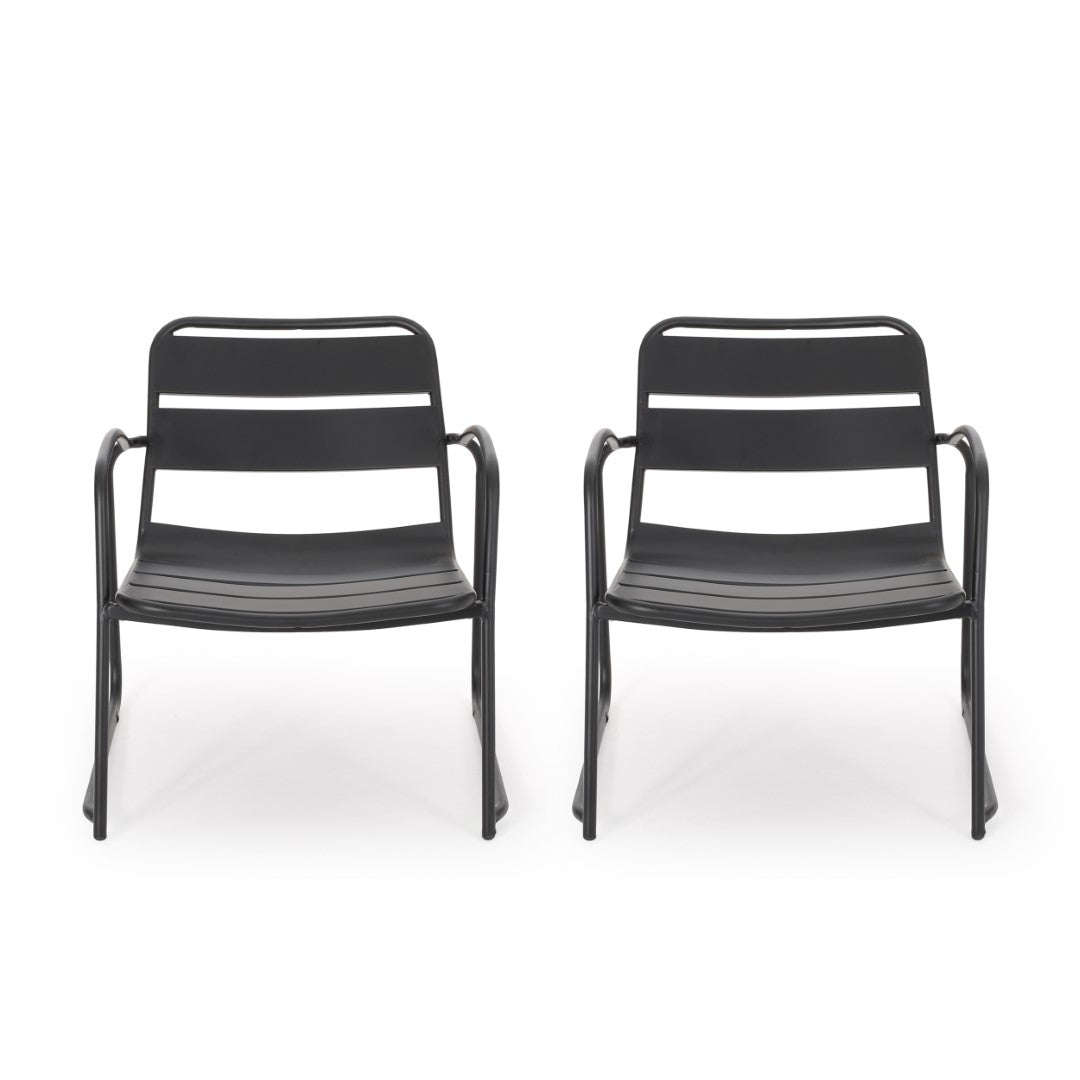 Christopher Knight Home® Cowan Modern Outdoor Dining Chair Set - Two Pieces for Patio or Backyard