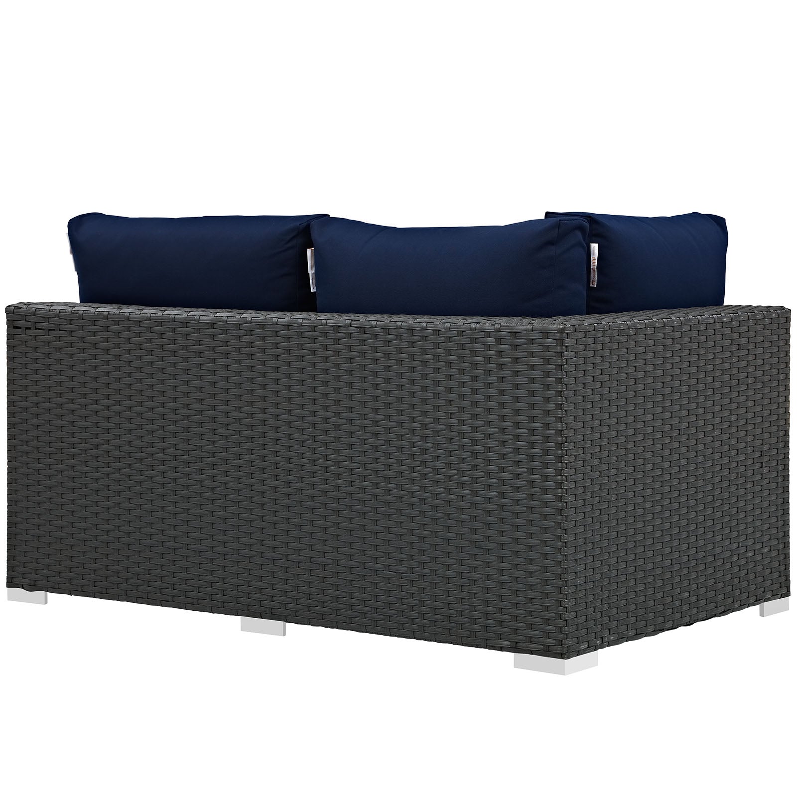 Comfortable and Durable Sojourn Outdoor Patio Left Arm Loveseat Upholstered with High - Quality Sunbrella® Fabric for Optimal Outdoor Relaxation
