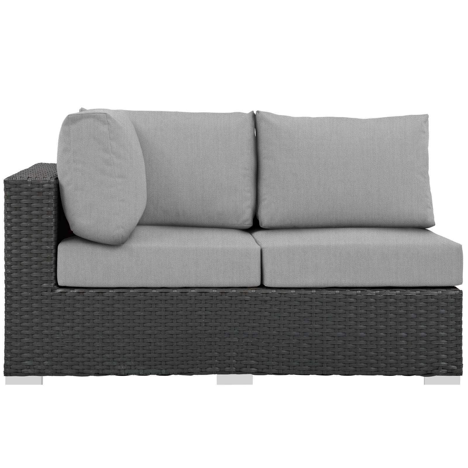 Comfortable and Durable Sojourn Outdoor Patio Left Arm Loveseat Upholstered with High - Quality Sunbrella® Fabric for Optimal Outdoor Relaxation