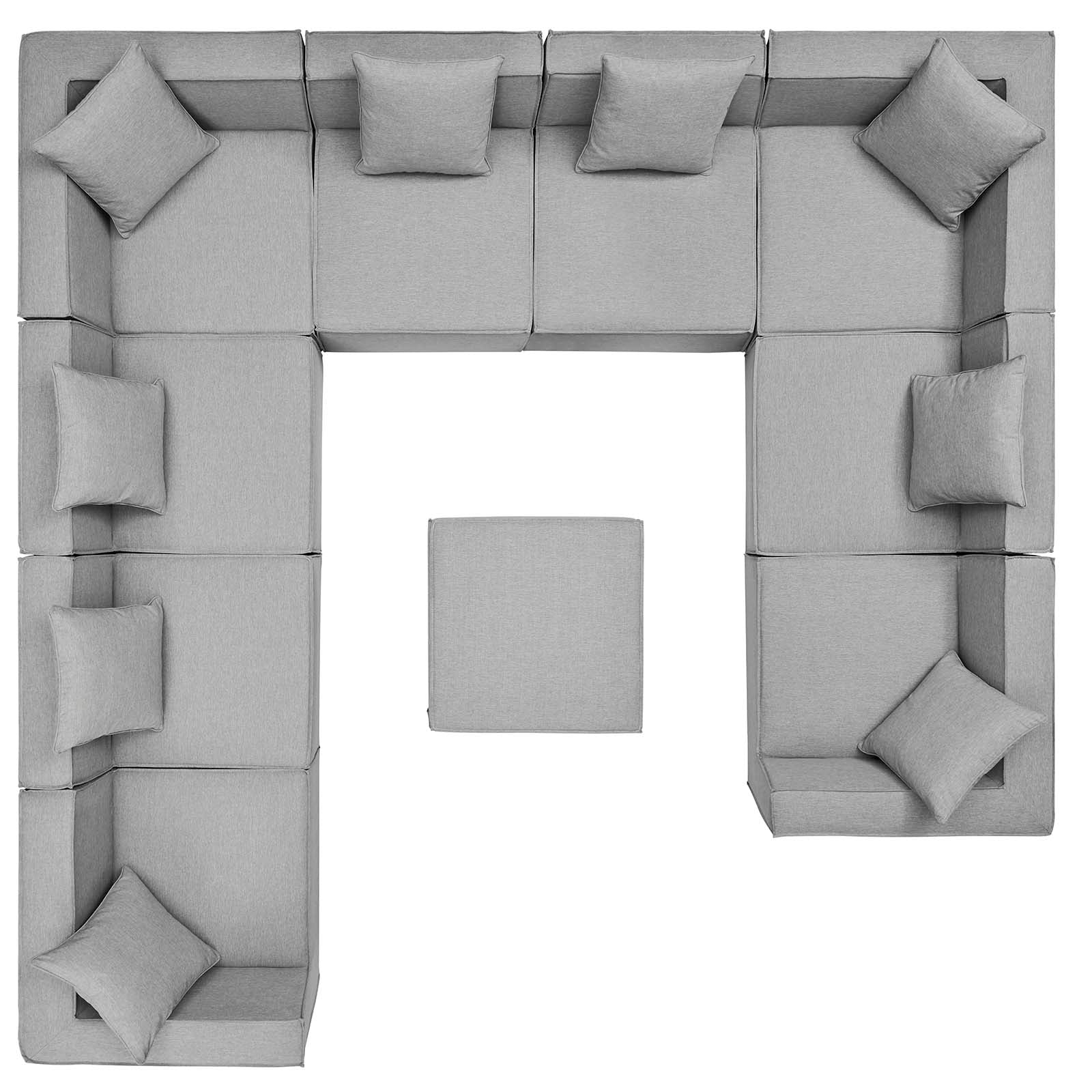 Saybrook Outdoor 10-Piece Sectional Sofa - Modern All-Weather Comfort for Your Patio Retreat