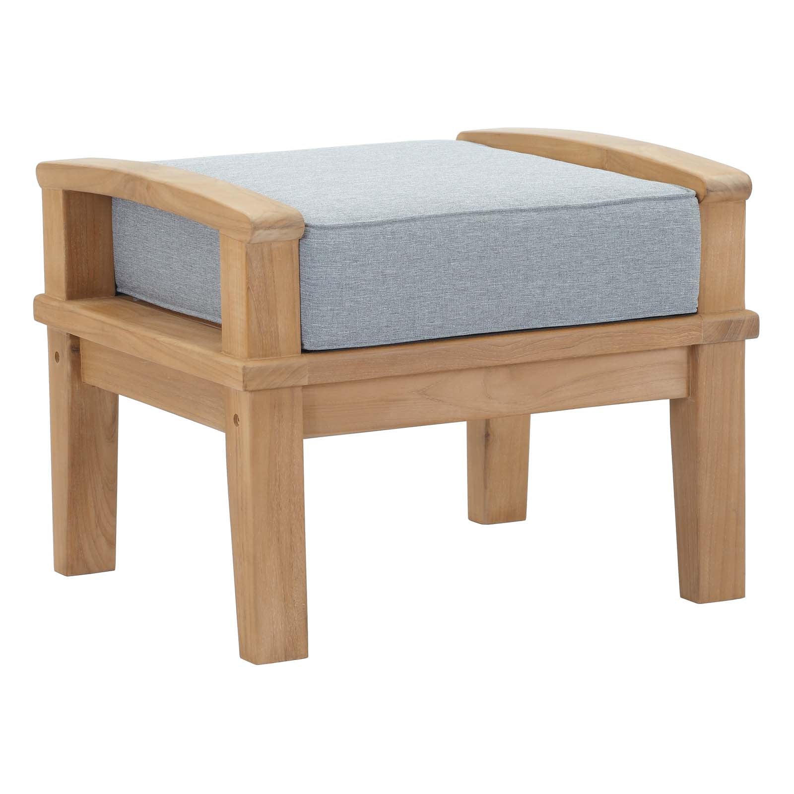 Marina 6-Piece Teak Outdoor Furniture Set with Weatherproof Cushions and Contemporary Design