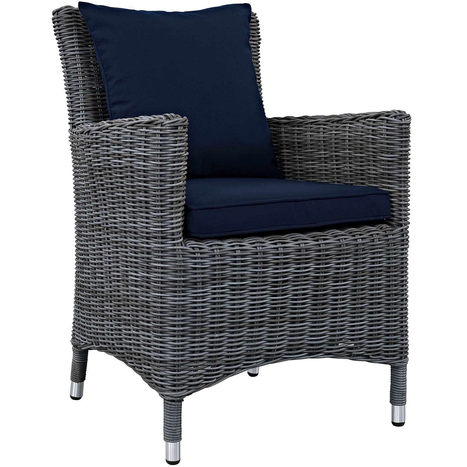 Exquisite Summon 4-Piece Outdoor Patio Dining Furniture Set Featuring Sunbrella® Fabric and Luxurious Plush Cushions for Maximum Comfort