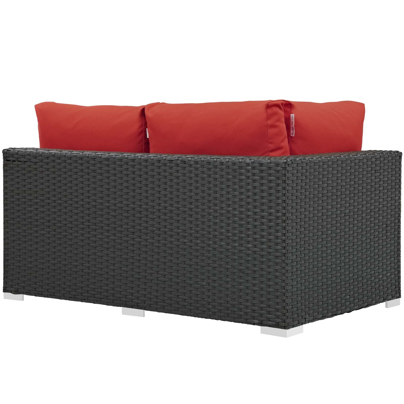 Comfortable and Durable Sojourn Outdoor Patio Left Arm Loveseat Upholstered with High - Quality Sunbrella® Fabric for Optimal Outdoor Relaxation