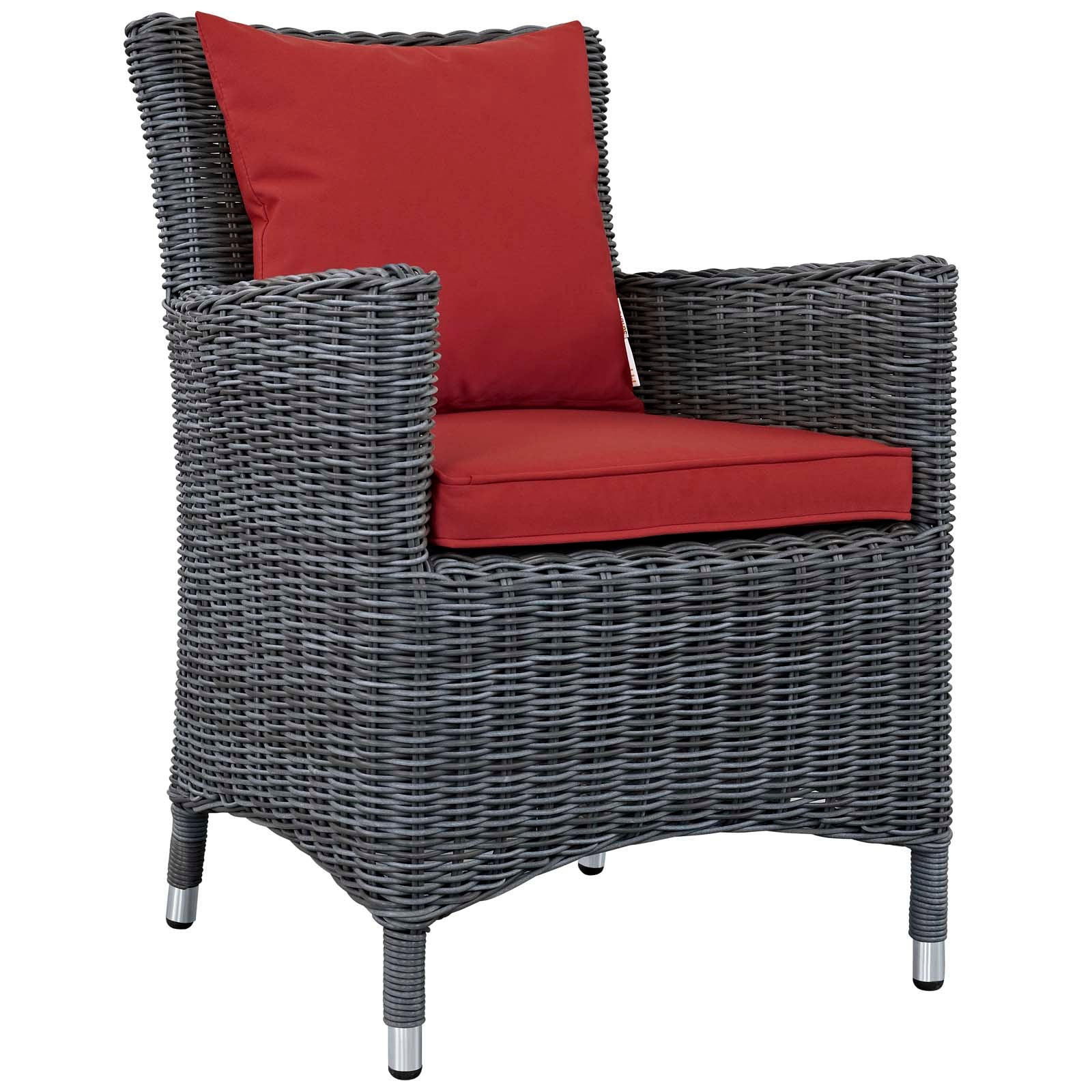 Exquisite Summon 4-Piece Outdoor Patio Dining Furniture Set Featuring Sunbrella® Fabric and Luxurious Plush Cushions for Maximum Comfort