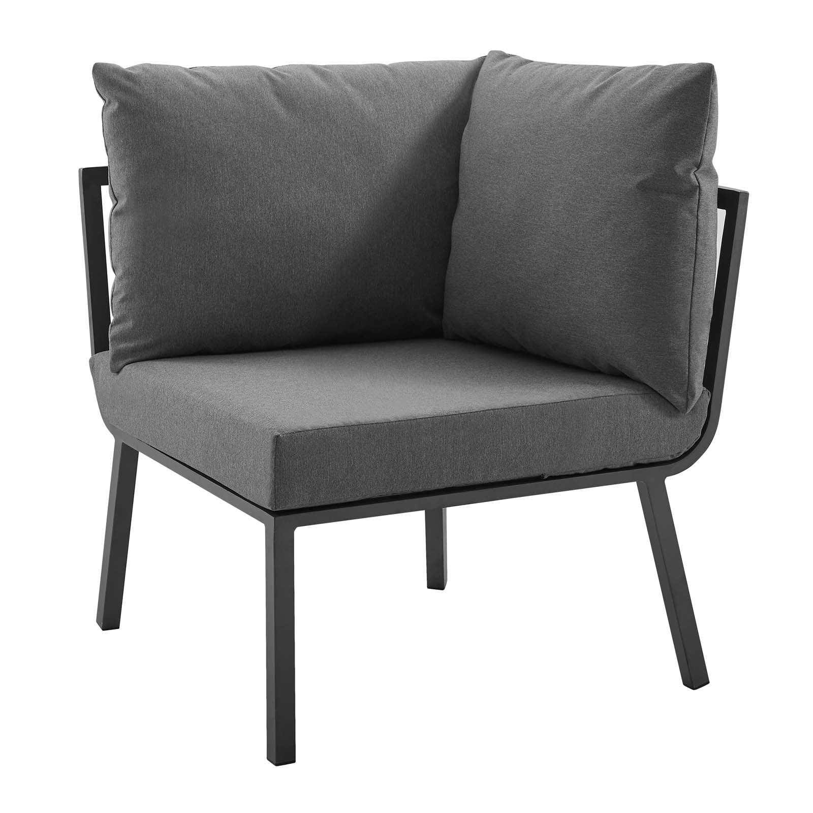 Stylish Riverside 5 Piece Outdoor Patio Aluminum Loveseat Set with Comfortable Plush Cushions for Memorable Gatherings