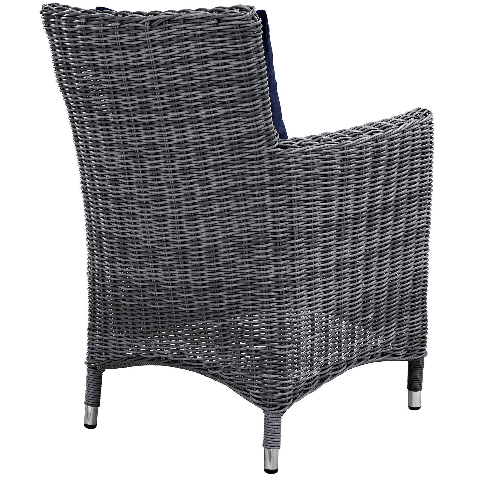 Exquisite Summon 4-Piece Outdoor Patio Dining Furniture Set Featuring Sunbrella® Fabric and Luxurious Plush Cushions for Maximum Comfort
