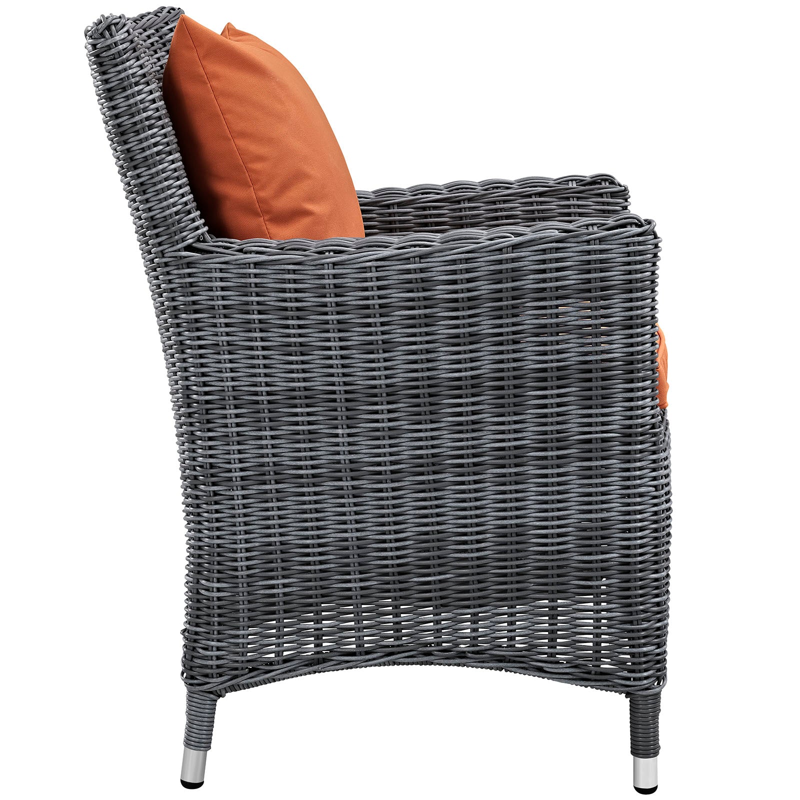 Exquisite Summon 4-Piece Outdoor Patio Dining Furniture Set Featuring Sunbrella® Fabric and Luxurious Plush Cushions for Maximum Comfort