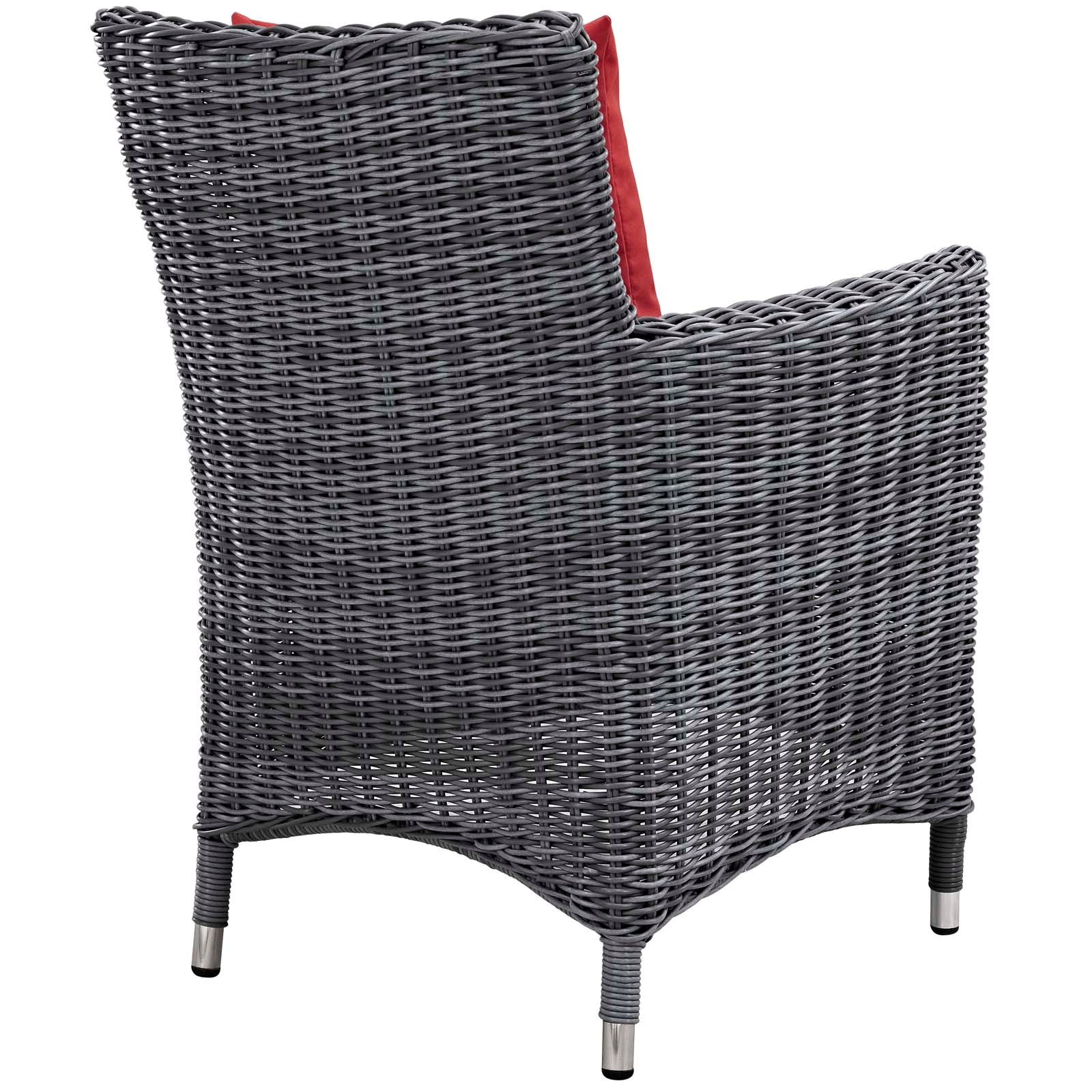 Exquisite Summon 4-Piece Outdoor Patio Dining Furniture Set Featuring Sunbrella® Fabric and Luxurious Plush Cushions for Maximum Comfort
