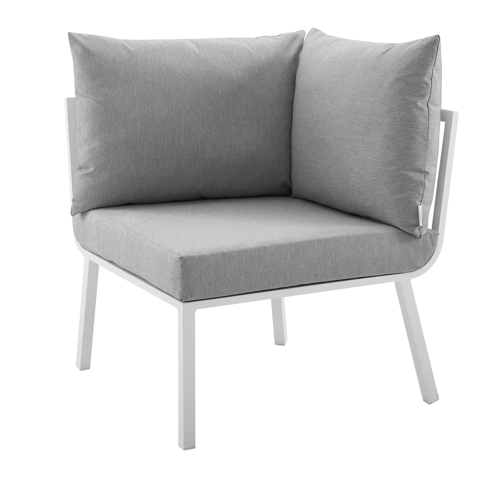 Stylish Riverside 5 Piece Outdoor Patio Aluminum Loveseat Set with Comfortable Plush Cushions for Memorable Gatherings