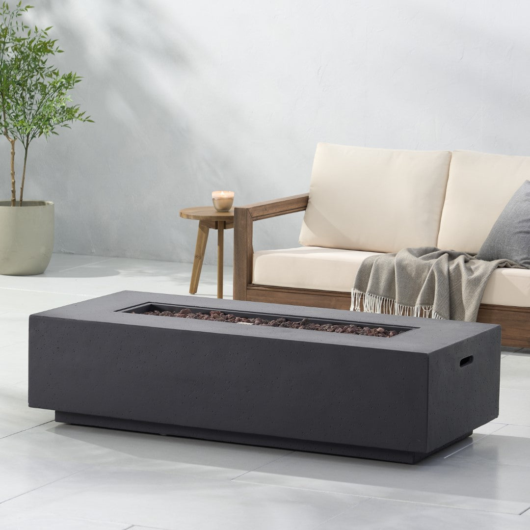 Christopher Knight Home® Contemporary Outdoor 50,000 BTU Concrete Fire Table for Outdoor Entertaining Areas