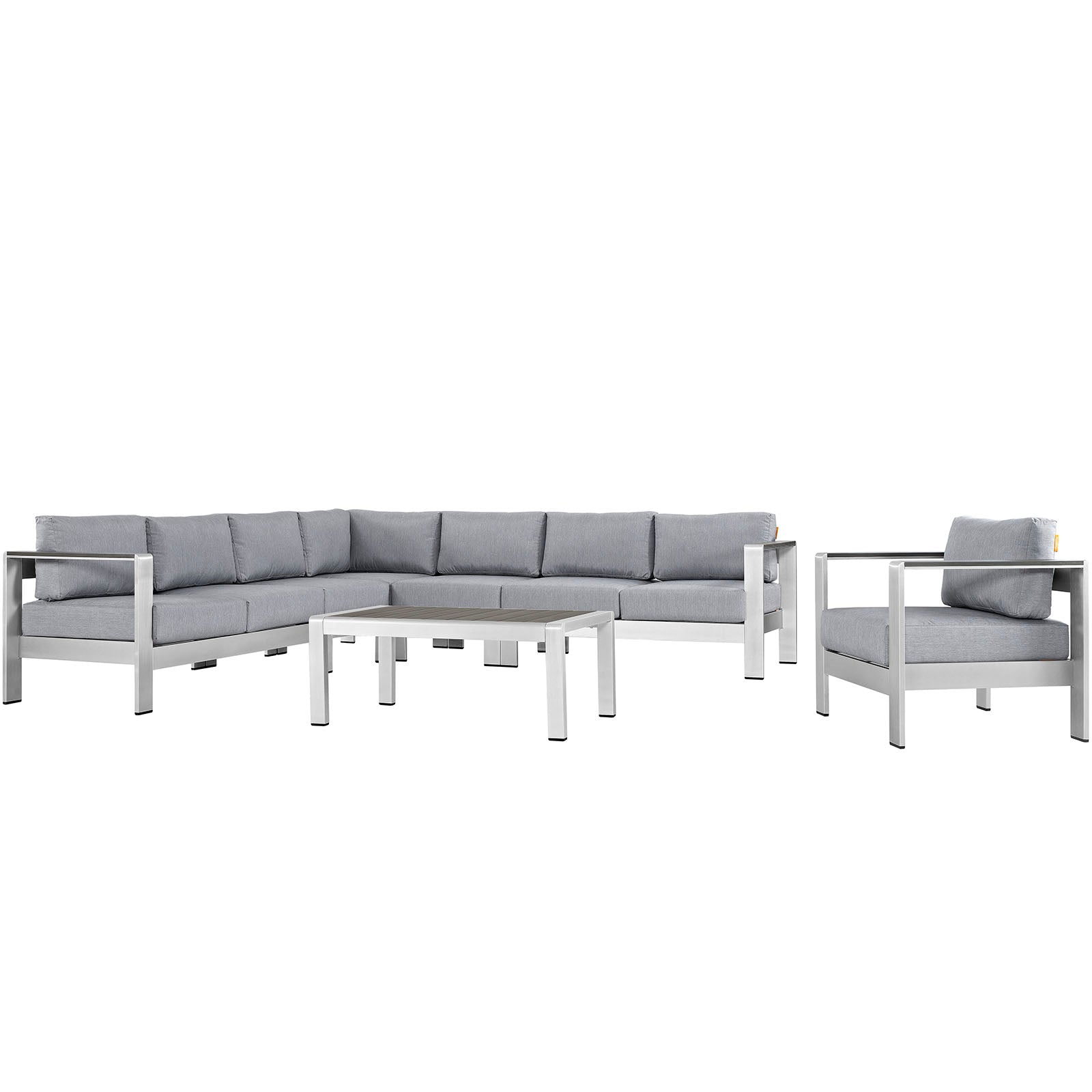 Stylish and Comfortable 7 - Piece Outdoor Patio Sectional Sofa Set with All - Weather Resistant Cushions for Relaxing Outdoor Living