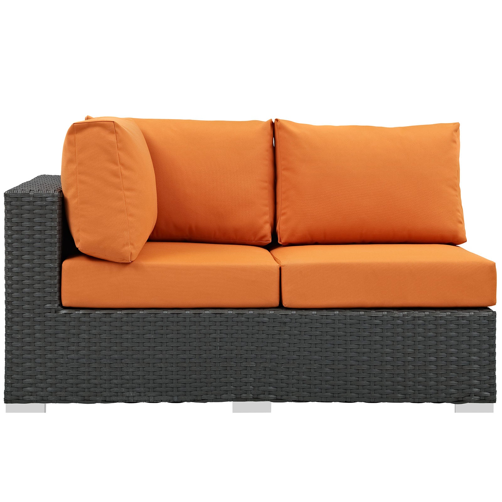 Comfortable and Durable Sojourn Outdoor Patio Left Arm Loveseat Upholstered with High - Quality Sunbrella® Fabric for Optimal Outdoor Relaxation