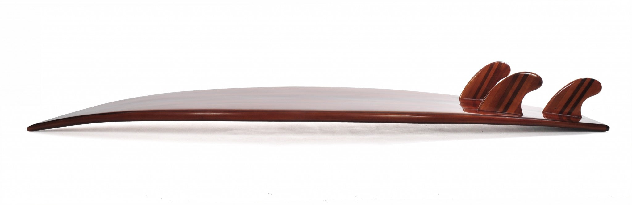 18.5" Handcrafted Western Red Cedar Surfboard with 3 Fins for Wave Riding Bliss