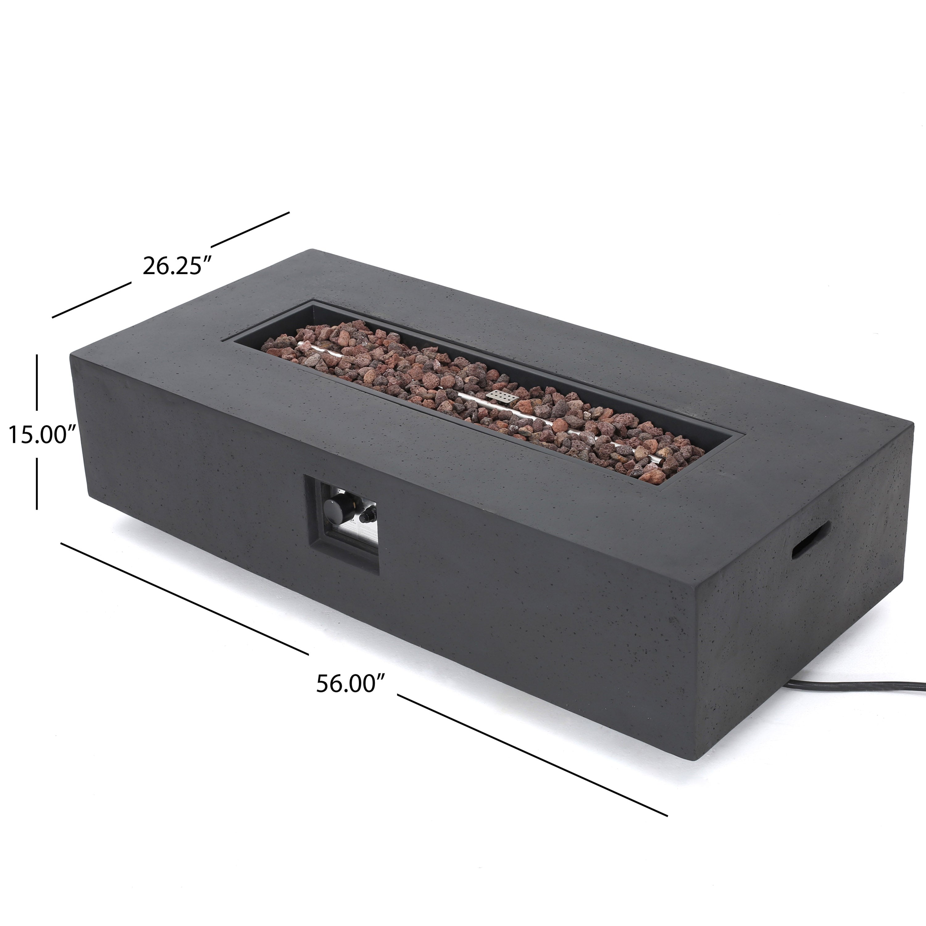 Christopher Knight Home® Contemporary Outdoor 50,000 BTU Concrete Fire Table for Outdoor Entertaining Areas