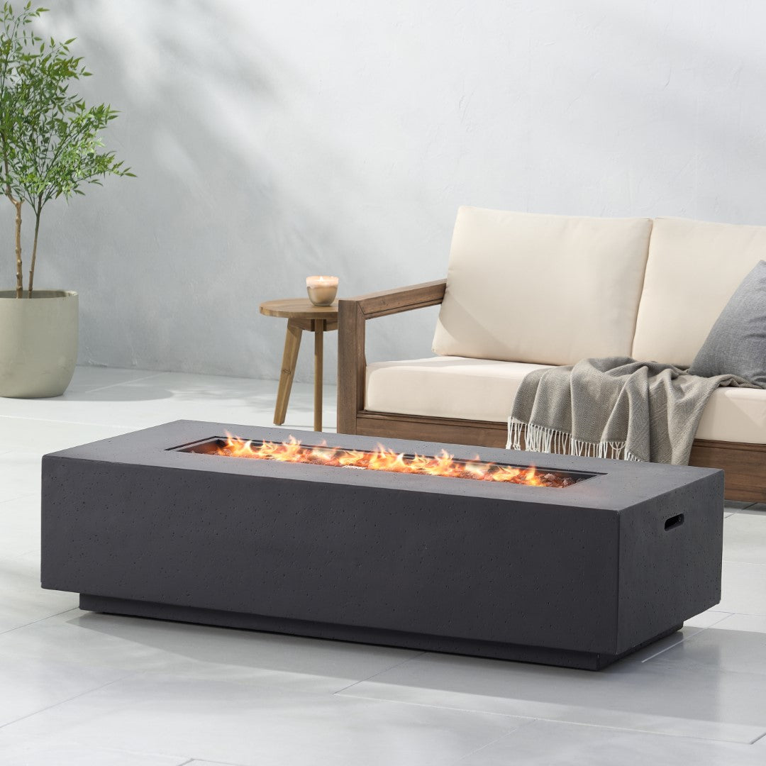 Christopher Knight Home® Modern 50,000 BTU Concrete Fire Table for Outdoor Areas