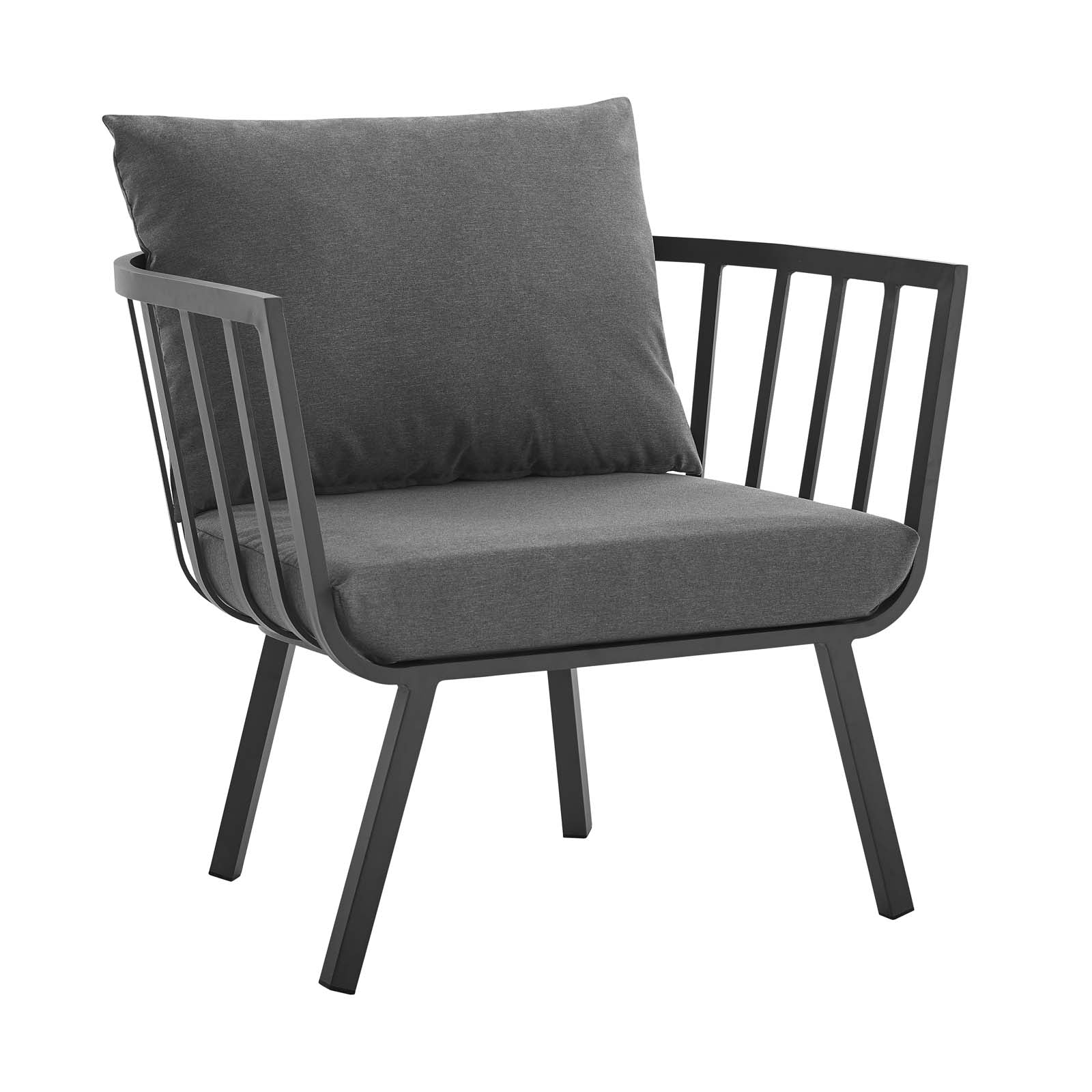 Stylish Riverside 5 Piece Outdoor Patio Aluminum Loveseat Set with Comfortable Plush Cushions for Memorable Gatherings