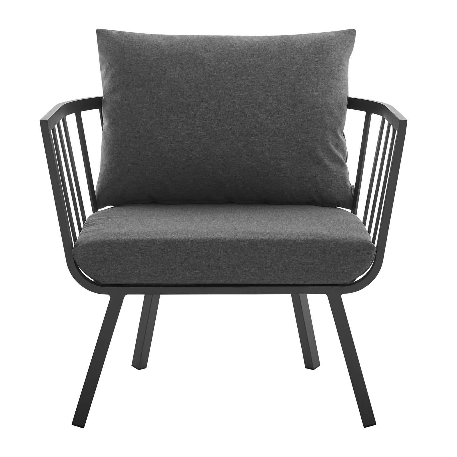 Stylish Riverside 5 Piece Outdoor Patio Aluminum Loveseat Set with Comfortable Plush Cushions for Memorable Gatherings