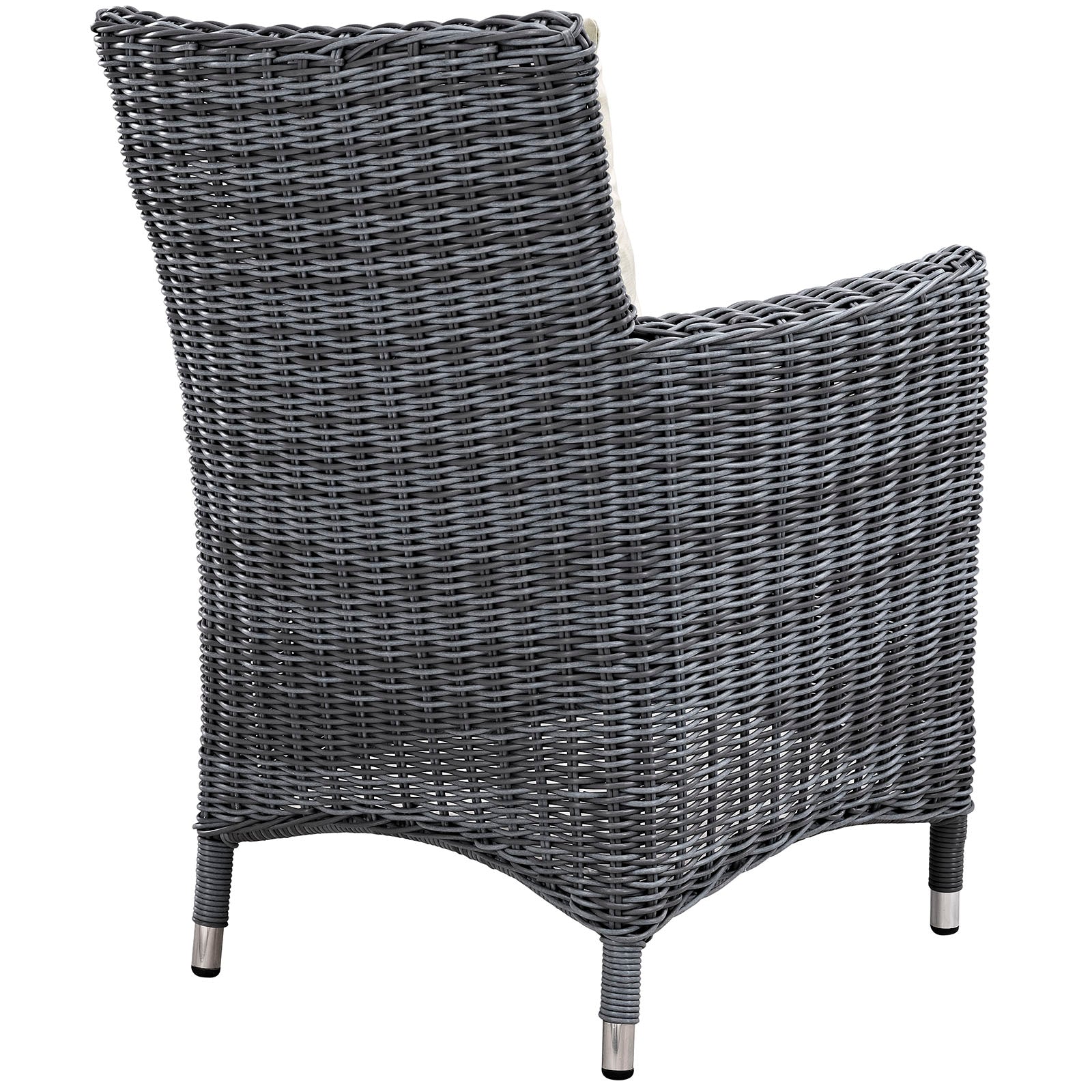 Exquisite Summon 4-Piece Outdoor Patio Dining Furniture Set Featuring Sunbrella® Fabric and Luxurious Plush Cushions for Maximum Comfort