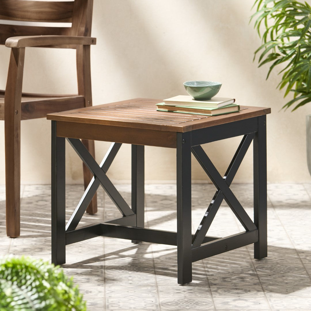Christopher Knight Home® Stylish Two-Tone Acacia Wood Modern Farmhouse End Table