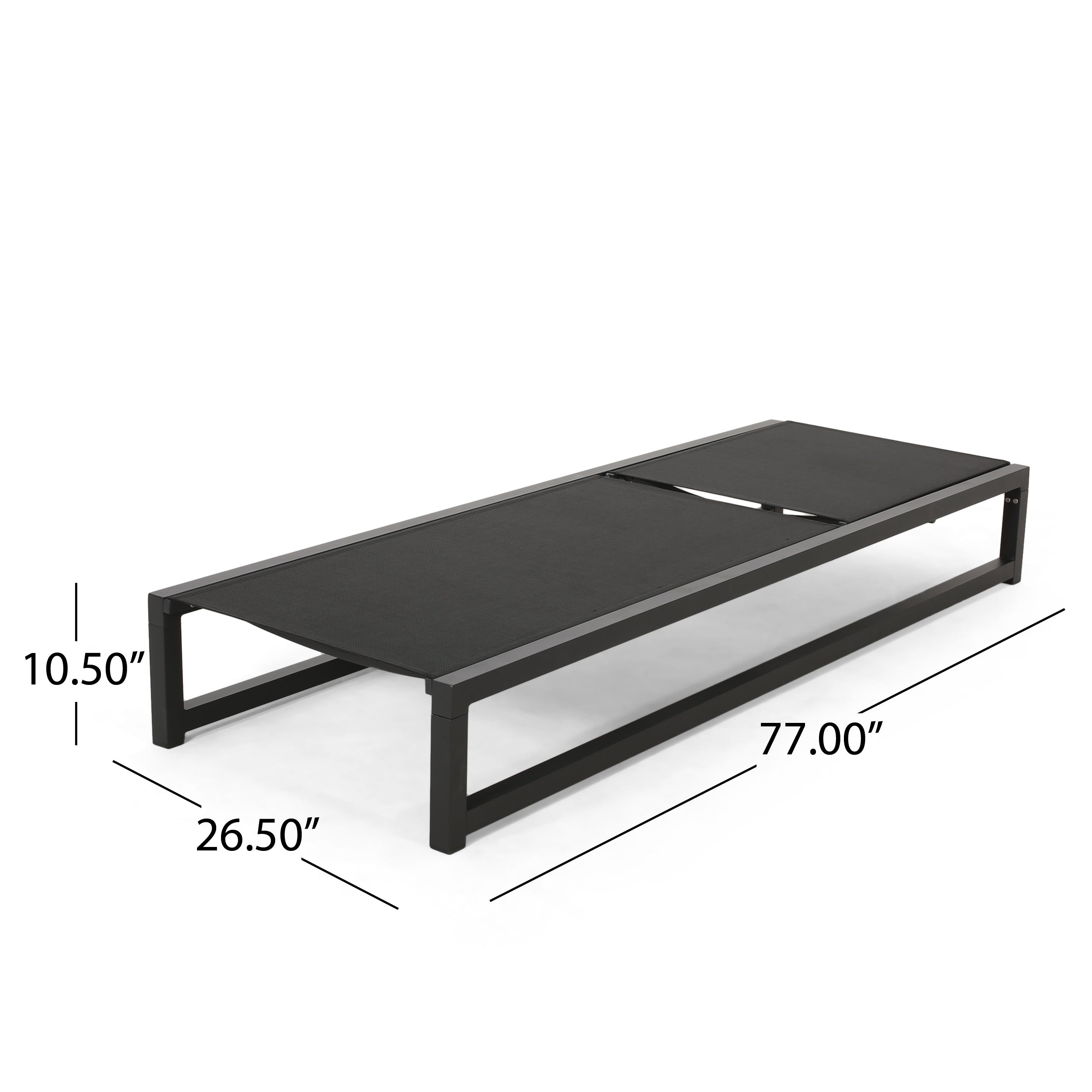 Christopher Knight Home® Premium Adjustable Aluminum Outdoor Chaise Lounge with Mesh Seat - Resort - Style Comfort