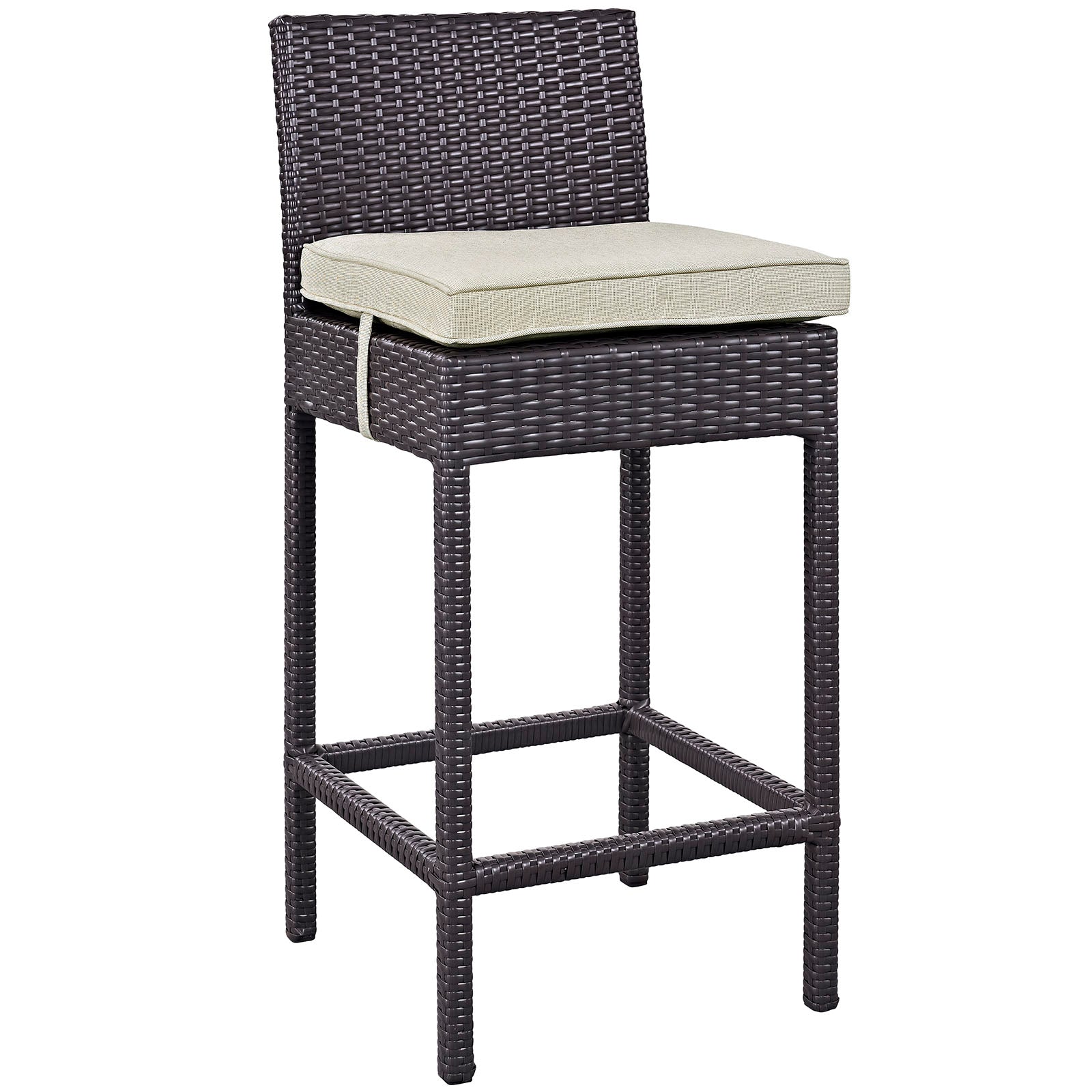 Convene 5-Piece Stylish Synthetic Rattan Weave Outdoor Patio Pub Set for Various Entertaining Occasions