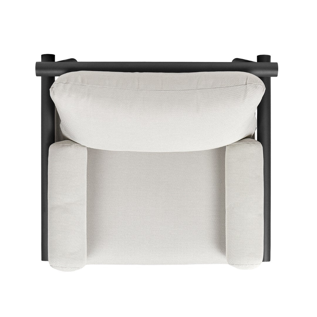 Stylish Wheat Beige Zara 39.5 Patio Armchair for Comfortable Outdoor Relaxation