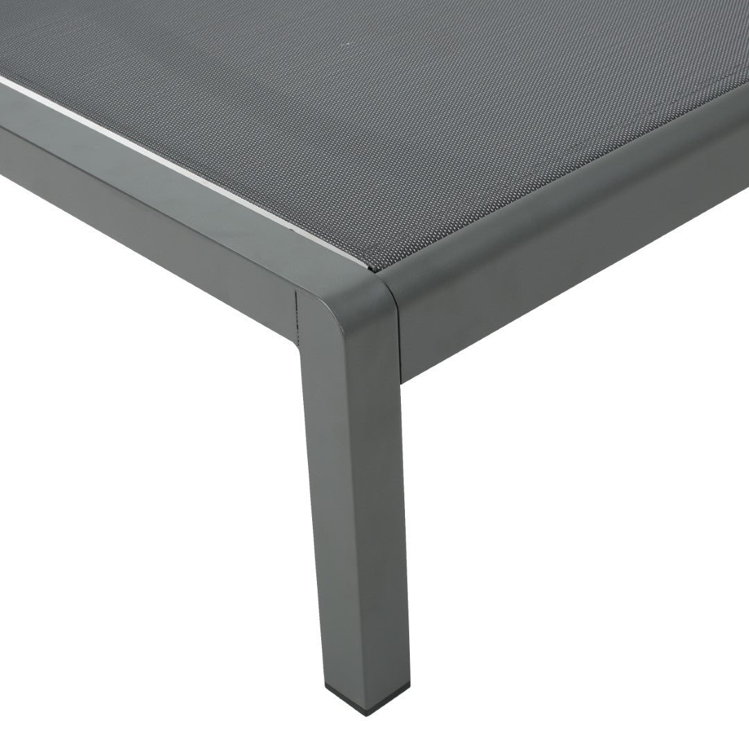 Christopher Knight Home® Grey Outdoor Aluminum Chaise Lounge with Mesh Seat - Cape Coral Style