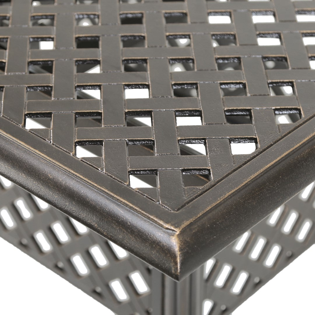 Christopher Knight Home® Abigail Outdoor Dining Table - Expandable Rectangular with Stunning Shiny Copper Finish in Cast Aluminum