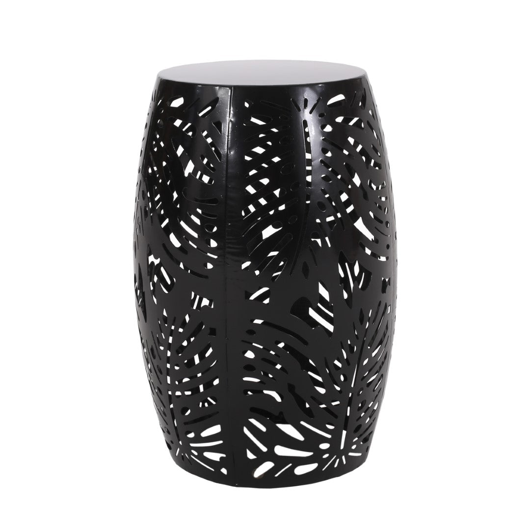 Christopher Knight Home® Satterlee Outdoor Metal Side Table Set of 2 - Stylish Barrel-Shaped Design