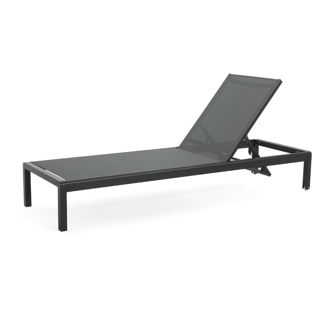 Christopher Knight Home® Cape Coral Premium 2-Piece Outdoor Black Chaise Lounge Set for Relaxing