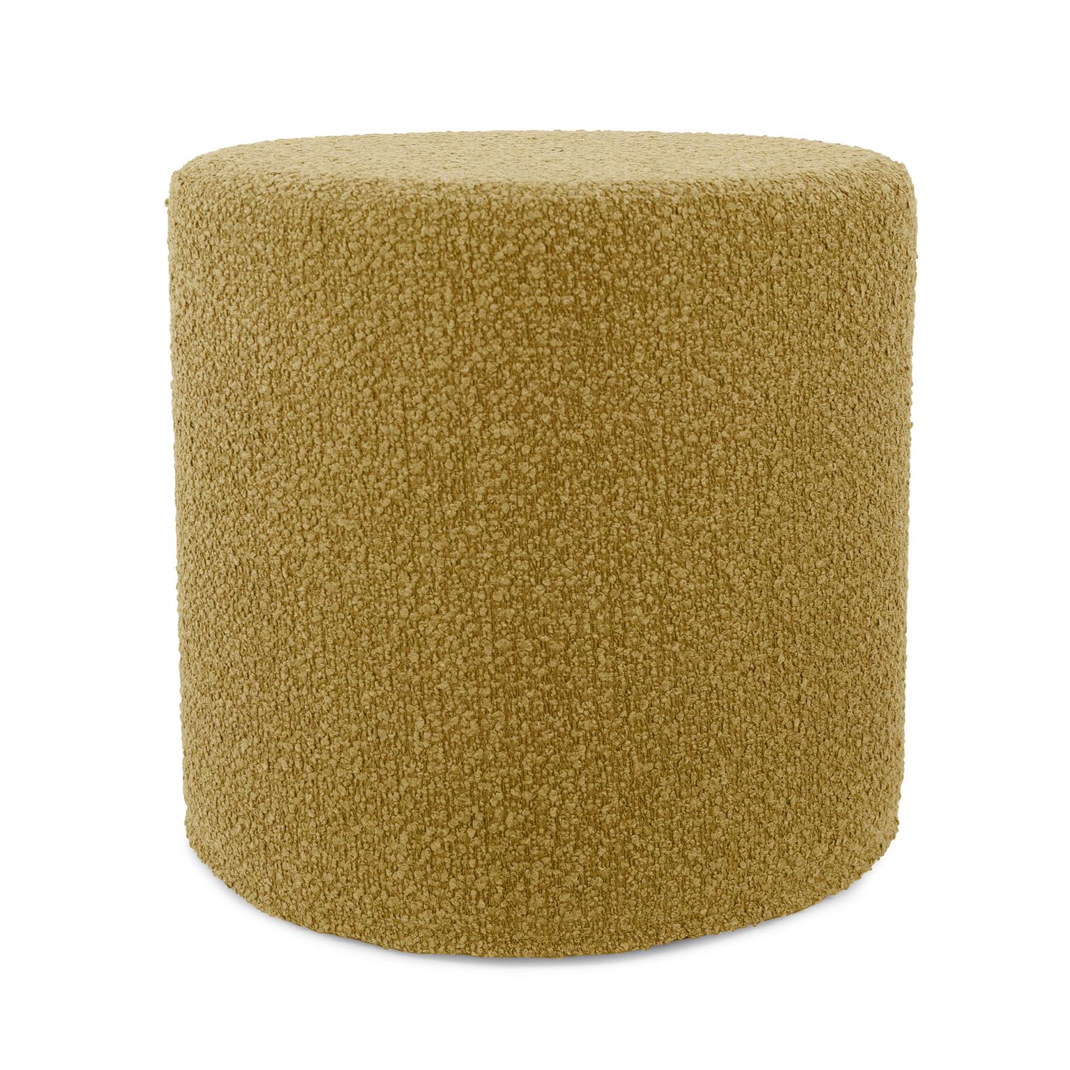 Patio No-Tip Short Cylinder Versatile Foam Ottoman for Both Indoor and Outdoor Use with Comfort and Stylish Design
