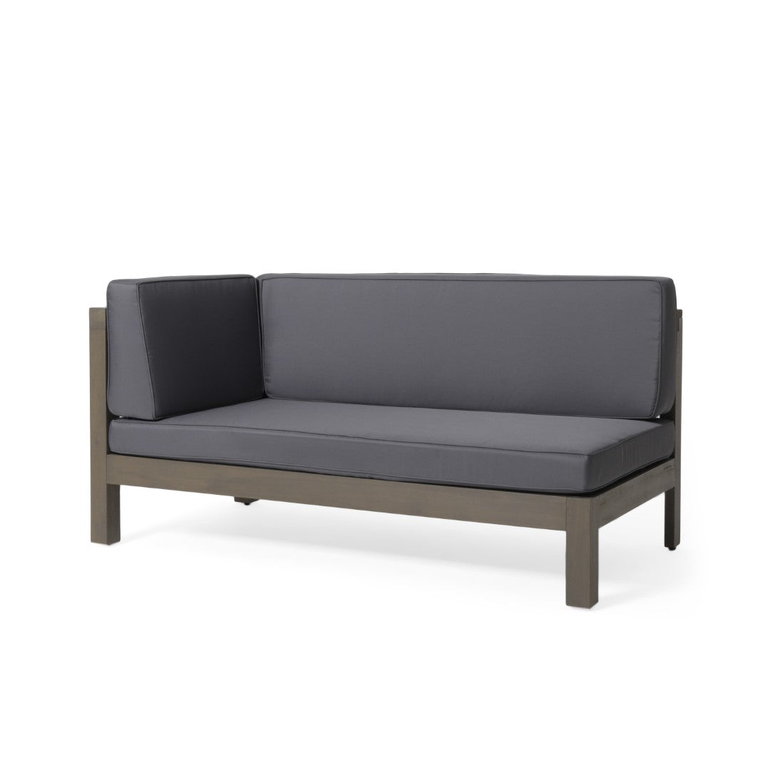 Christopher Knight Home® Outdoor Acacia Wood Corner Bench Set with Water-Resistant Cushions and Matching Coffee Table - Featuring X-Back Design for Elegant Outdoor Seating