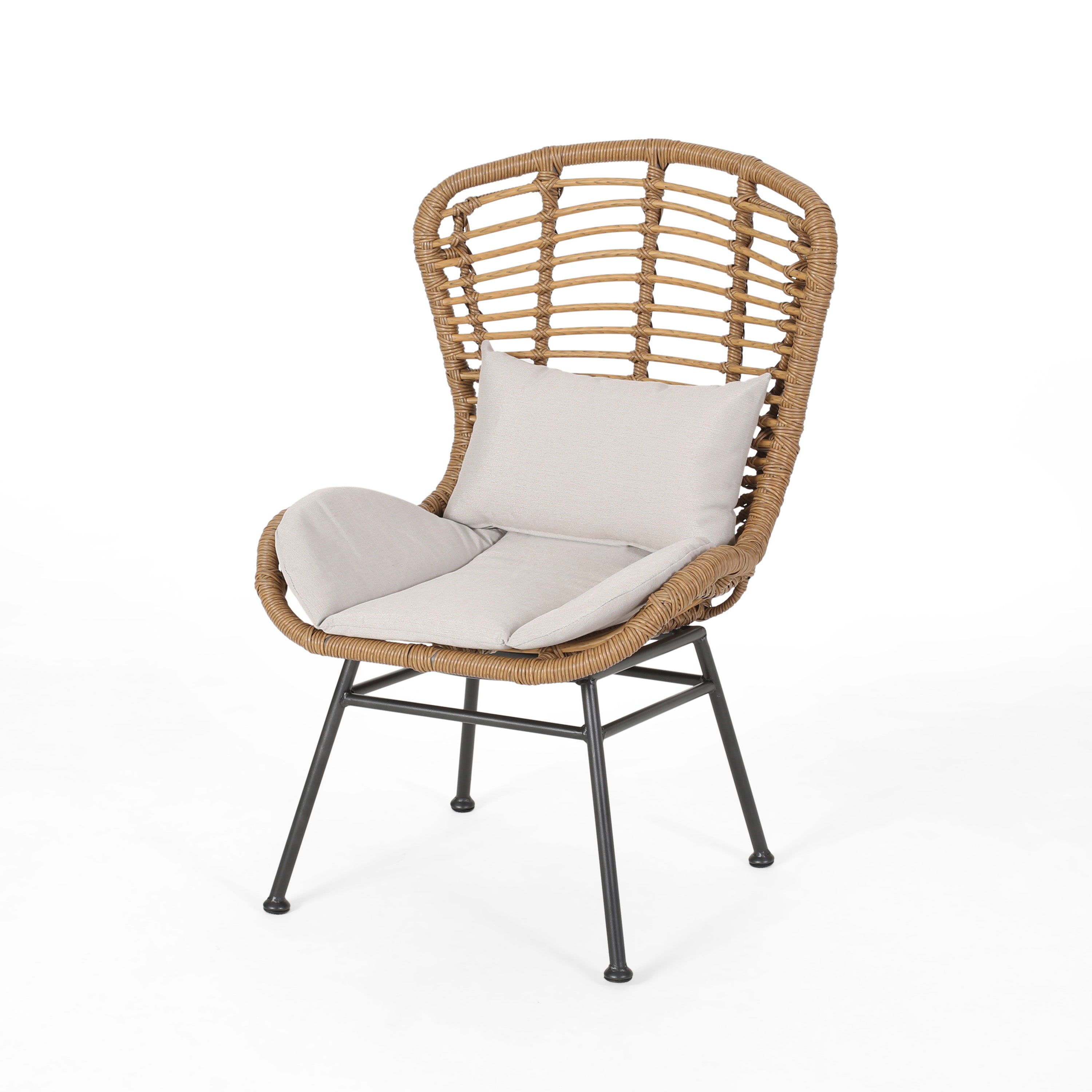 Christopher Knight Home® La Habra 2-Piece Modern Outdoor Club Chairs with Faux Rattan Design